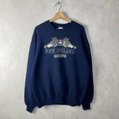 90s USA古着 スウェット XLサイズ ネイビー 紺色 vintage