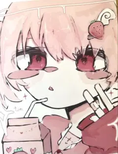 病みかわいい 女の子 3枚セット｜手描きオリジナルイラスト 原画