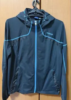 『最終値下げ』【Reebok/リーボック】ランニングウェア/パーカー黒×青