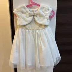 ベビードレス ホワイト フリル付き