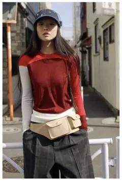 ✴︎新品未使用・タグ付き✴︎人気ZARA 100%レザーポケット ベルト