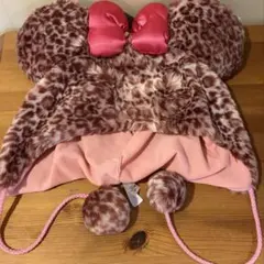 ディズニー ファンキャップ ピンク ミニー ヒョウ柄 廃盤