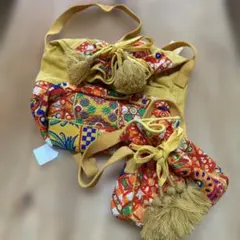 刺繍入りコットンキンチャクショルダーバッグセットのサムネイル