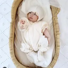 【美品】ciel de bébé退院着&ボンネットセット ベビー服 ベビードレス