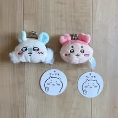 ちいかわ　ミニがま口ポーチ　モモンガ　古本屋　カニちゃん