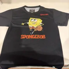 スポルディングバスケットTシャツ黒スポンジボブブラック140のサムネイル
