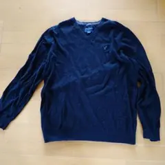 アメリカンイーグル　Vネックセーター　L〜XＬ　ブラック