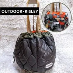 ❤未使用級❤RISLEY × OUTDOORコラボ リバーシブル 巾着バッグ迷彩のサムネイル