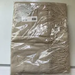 カシミヤ風 大判ストール ベージュ