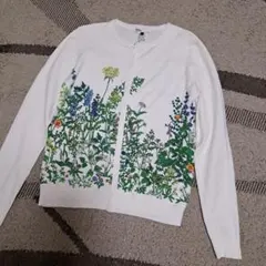 極美品【ダブスタ】ボタニカルフラワー プリントカーディガンのサムネイル