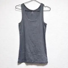 ギャップ ノースリーブ タンクトップ 無地 L 灰色 綿 ストレッチ 重ね着