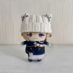 にじぱぺっと 10cmぬい 猫耳ニット帽 キラキラホワイト