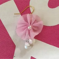 シフォンフラワーピアス オーダー風