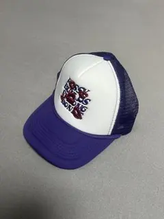 【大人気‼️】ラロパ　laropa風キャップ 紫　メッシュキャップ　HIPHOPのサムネイル