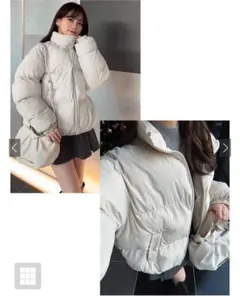 スタンドカラーショート丈ダウンジャケット[dk1342]