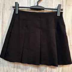 ブラック ミニプリーツスカート
