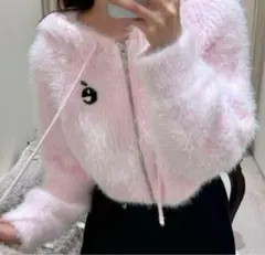 epine é shaggy knit zipper hoodie 最終値下げ】epine é shaggy knit zipper hoodie 最終値下げ