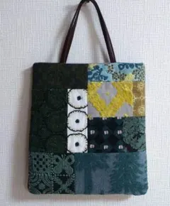 ミナペルホネン　パッチワーク　ミニトートバッグ　大きめサイズ