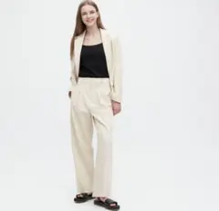 UNIQLO タックワイドパンツ221–460311(33–26)　Mサイズ