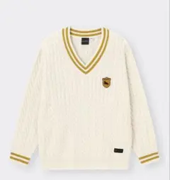 【新品タグ付き】GU×ハリーポッター Vネックセーター ハッフルパフのサムネイル