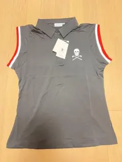 MARK & LONA レディース ノースリーブ ポロシャツ グレー Sのサムネイル