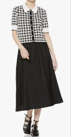 ダイアグラム　グレースコンチネンタル　チェック柄カーディガン　スカートセット