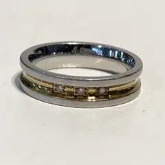 s2465 カルバンクライン ck sus コンビカラー リング 指輪 9号のサムネイル