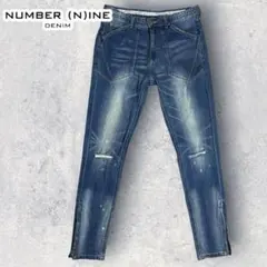 NUMBER (N)INE DENIM 裾ジップ ダメージ デニムのサムネイル
