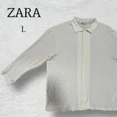 【SALE レア 新品未使用 値下交渉OK 】ZARA シャツ オフホワイト L