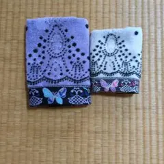 ANNA SUI 蝶刺繍タオルハンカチセット