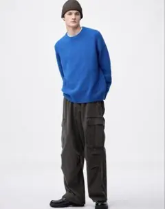 GUデニムスーパーワイドカーゴパンツ