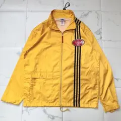 90s adidas アディダス 銀タグ 万国旗 ウィンドブレーカー イエロー