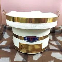 【未使用】天然岩 切出コンロ（七輪） 奥能登天然珪藻土 丸和工業 切り出し七輪 ハッピー七輪 真鍮巻き