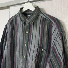 L.L.Bean ストライプ 長袖シャツ 古着