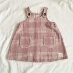 バースデイ　conoco チェック柄 ワンピース ジャンパースカート　80cm