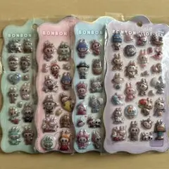 Labubu ラブブ ボンボンドロップシール 4枚セット
