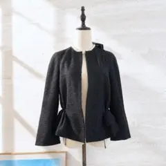 新品未使用タグ付★AKRIS★ツイード★ペプラム★ノーカラー★ジャケットのサムネイル