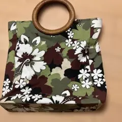 花柄コットン製トートバッグ