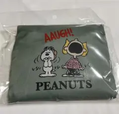 新品PEANUTS スヌーピー エコバッグ 大容量 折りたたみ 軽量 グリーン