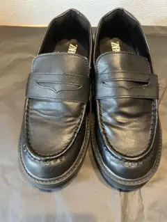 値下げ中！ZARA kidsブラックローファー 37