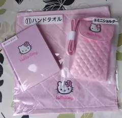 サンリオくじ ハローキティ ピンクキルトシリーズ ノート＆ミニショルダー＆タオル