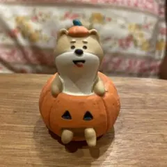 デコレ コンコンブル ミニチュアフィギュア 柴犬 パンプキン