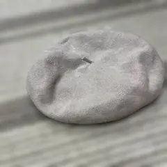 【美品】ベージュ コットン ベレー帽 フリーサイズ