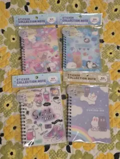 4冊set シールコレクションノート ドリーム ゆるふわ シール帳 新品