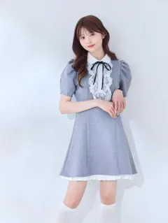 An MILLE 裾プリーツミニワンピース