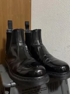 ドクターマーチン　サイドゴアブーツ　ガラスレザー