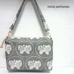 え*ん様 ミナペルホネン　ワンハンドル2wayバッグM　フォレストウィング　グレ
