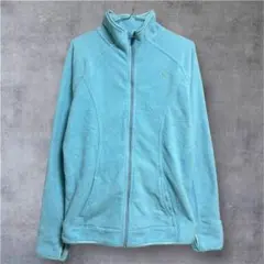 00s NIKE ナイキ フリースジャケット 胸元刺繍ロゴ 水色 XL 古着