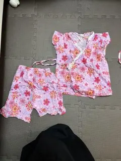 花柄甚平 110cm ピンク