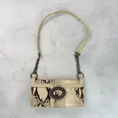 D&G ショルダーバッグ　フラップバッグ　パイソン柄のサムネイル